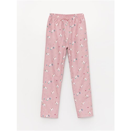 LC Waikiki Girls&amp;#039; Trousers with Elastic Waist, Patterned Fleece Lined Slike