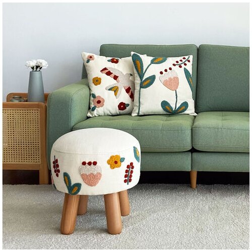 Aberto Design set taburea i jastuka 3 dela lovely lilly Cene