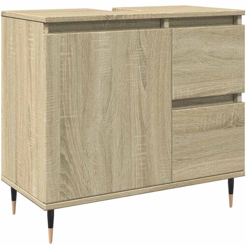 Maison Chic Kopalniška omarica za umivalnik - Umivalniška omarica sonoma 65x33x60 cm inž. les, (21759018) Cene