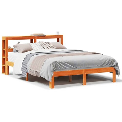vidaXL Okvir kreveta bez madraca voštano smeđi 140x190 cm od borovine Cijene