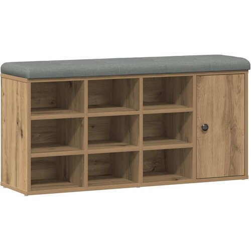  Klupa za cipele obrtnički hrast 102x32x50 cm izrađeno drvo Slike