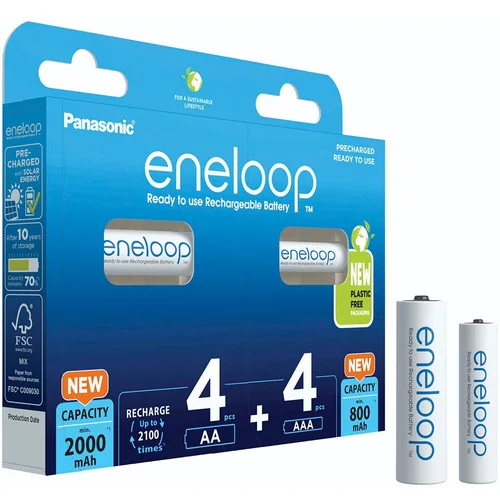 Panasonic Eneloop BK-KJMCDE44E punjive baterija 8 komada