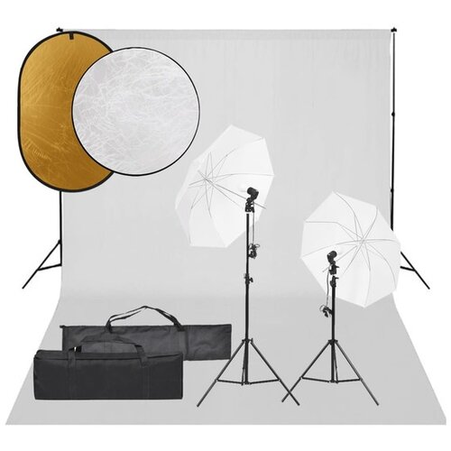  Komplet za foto studio z lučmi, ozadjem in odbojnikom Slike