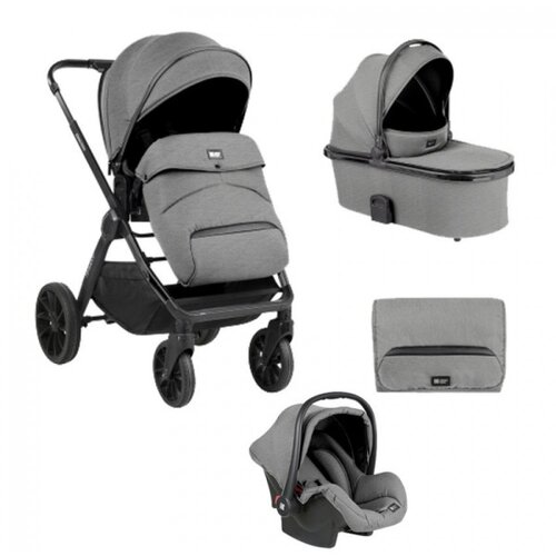 Kikka Boo kolica tiffany 3in1 premium set sa autosedištem i-trail i-size i tvrdom korpom light grey (KKB20152 prset) Cene