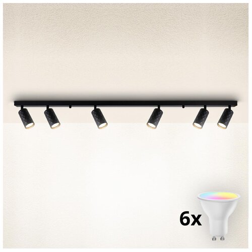  Brilagi - LED RGBW prigu&scaron;iva spot rasveta SELE DIAMANT 6xGU10/6,5W/230V Wi-Fi crna Cene