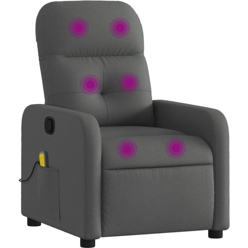 Maison Chic masažni naslanjač - Relax naslanjač temno sivo blago, (22134432) Cene