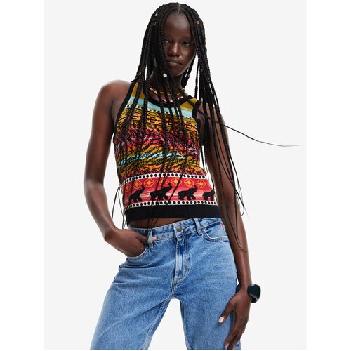 Desigual Black Xenia Womens Patterned Top - Women Cijene