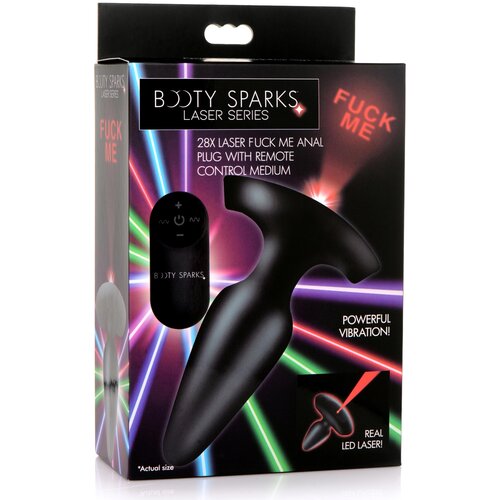 Booty Sparks Laser Fuck Me Medium Anal Plug with Remote Control Black Cijene