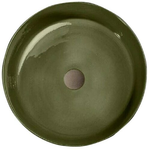 Cip&amp;igrave; nasadni okrugli umivaonik index emerald buddha (promjer: 42 cm, bez izljeva, zelene boje) Slike