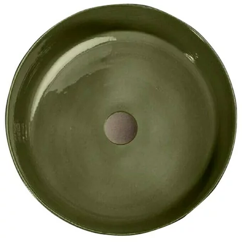 Cipì nasadni okrugli umivaonik index emerald buddha (promjer: 42 cm, bez izljeva, zelene boje)
