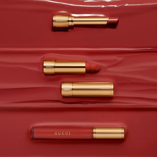 Gucci Beauty Rouge &amp;agrave; L&amp;egrave;vres Matte Lipstick mat tekoča &amp;scaron;minka odtenek 217 Valeria Rose 6.5 ml Slike