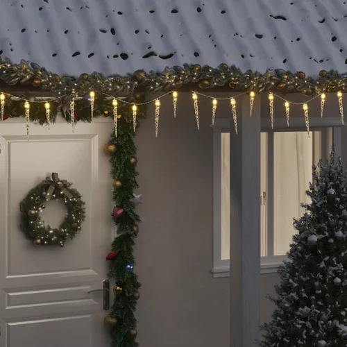  Božićna svjetla sige 100 LED topla bijela 10 m akrilna PVC