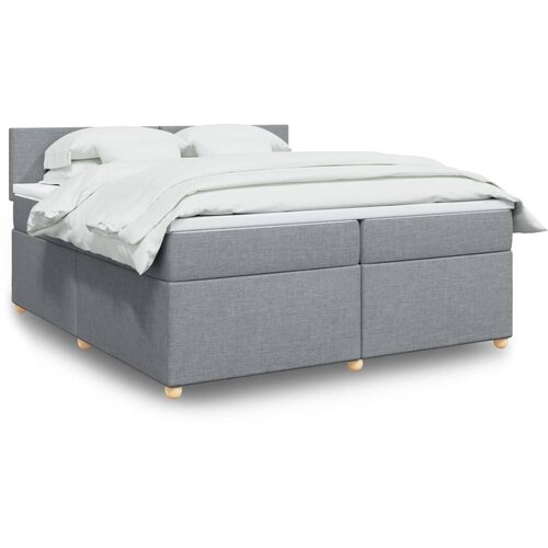 vidaXL Krevet s oprugama i madracem svjetlosivi 200 x 200cm od tkanine Cijene