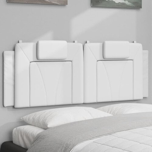  The Living Store Vzglavna stranica bela 140 cm umetno usnje - Vzglavna Stranica, (21497373) Cene