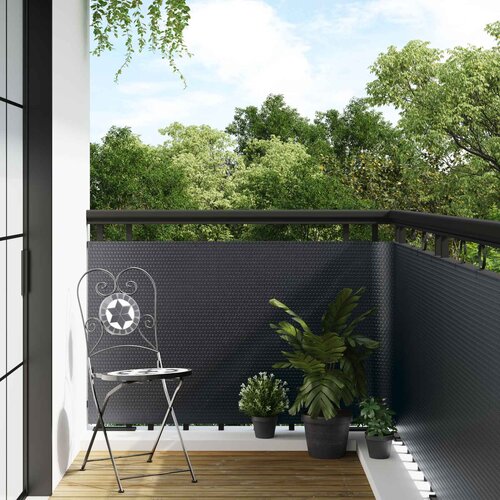  Balcony ekran Tamnosiva 300 x 80 cm poliratan Cijene