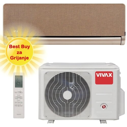 Vivax klima uređaj 3,52kW ACP-12CH35AEHI - H+ design, zlatna, za prostor do 35m2, A+++ energetska klasa Slike