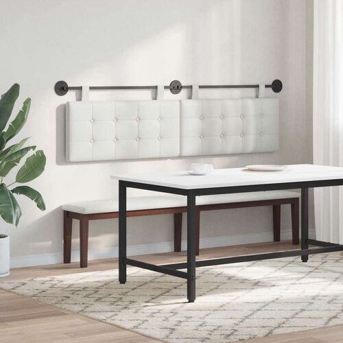  Držeće uzglavlje Zidne Lažna koža - Bijeli 160 cm bez LED Slike