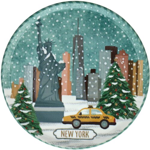 Tognana Tanjir za panetone Cinzia Xmas Postcard New York, 29 cm, &amp;Scaron;areni Slike