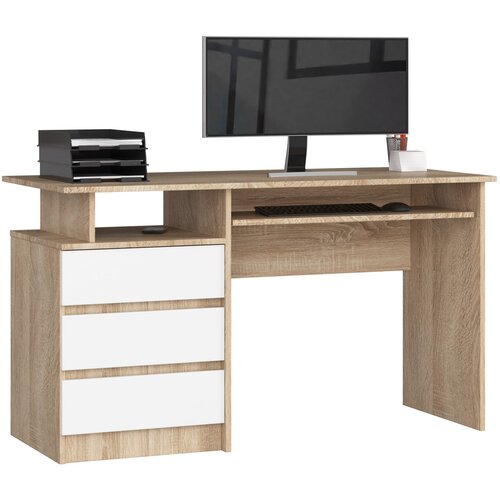 AKORD CLP PISARNA 135cm SONOMA / BELO, (21702707) Cene