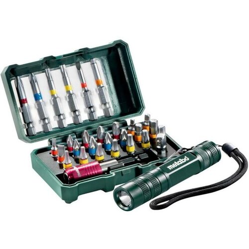 Metabo 39 delni set vijačnih nastavkov Promotion + LED luč 626721000 Slike