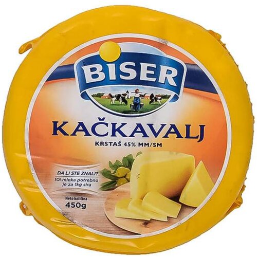 Mlekoprodukt Sir BISER kačkavalj krstaš 45%mm 450g Cene
