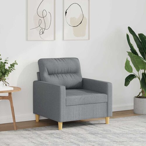  Fotelja svjetlosiva 60 cm od tkanine Slike