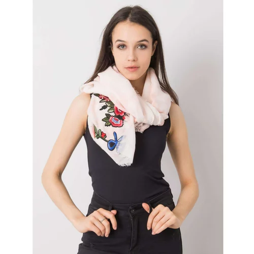 Fashion Hunters Women's peach scarf with colorful patches