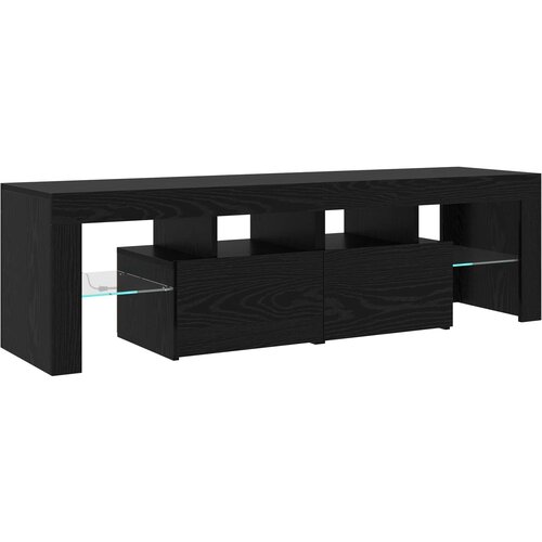  ormar 3 pcs Crni hrast 290 x 36,5 x 40 cm Konstruirano drvo Slike