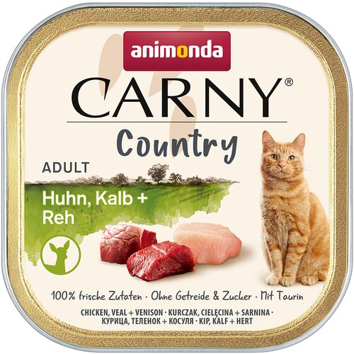 Animonda Carny Country Adult 32 x 100 g - Pi&amp;scaron;čanec, teletina in srna Slike