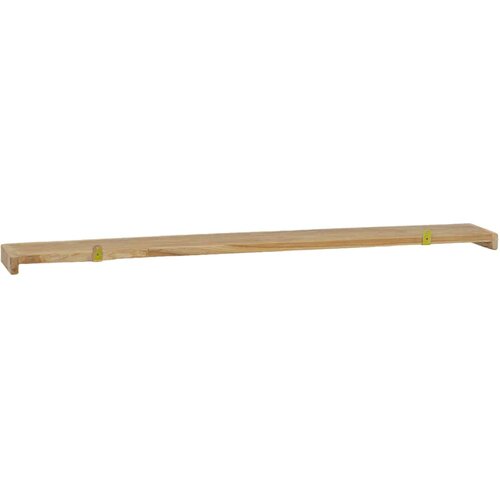  Zidne police 2 kom 110 x 15 x 4 cm od masivne tikovine Slike