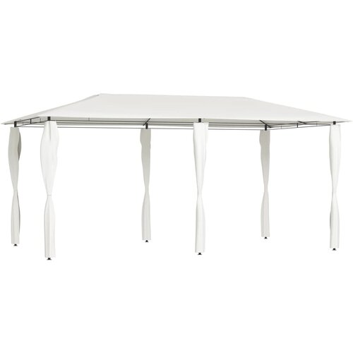 vidaXL Sjenica s navlakama za stupove 3 x 6 x 2,6 m krem 160 g/m² Cene