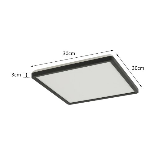  Brilagi - LED prigu&amp;scaron;iva svetiljka ULTRA SLIM LED/18W/230V 30x30 cm crna + sa daljinskim upravljačem Slike