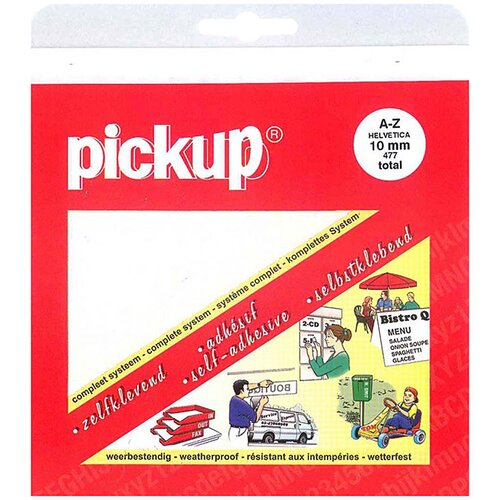  Set nalepk Pickup (477 črk, bele barve, višina: 10 mm) Cene