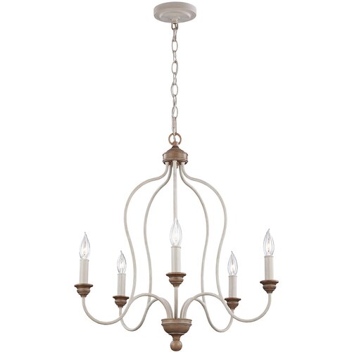 Elstead Lighting Elstead Hartsville Lestenec s 5 lučmi, zaključek Beachwood, E14, (22099698) Cene