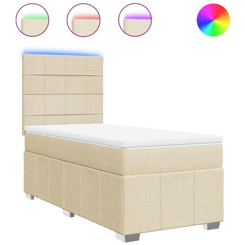 Maison Chic Box spring postelja - Vzmetna postelja z vzmetnico krem 100x200 cm blago SL11102, (21884546) Cene