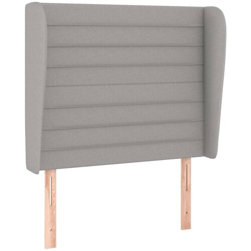 Maison Chic vzglavna omarica - nočna omarica - posteljna omarica z u&scaron;esi svetlo sivo 83x23x118/128 cm blago, (21713394) Cene