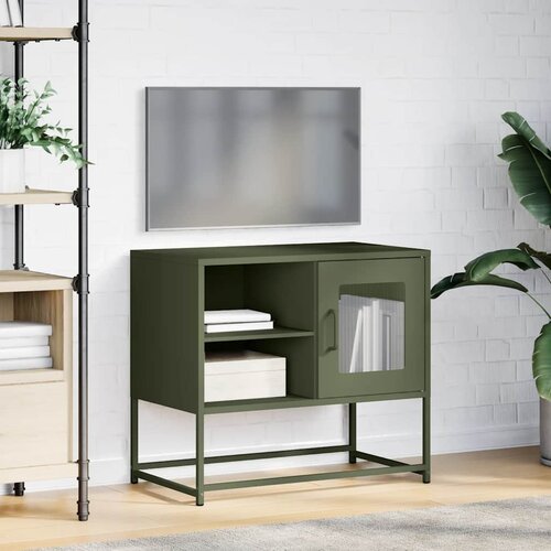  TV ormarić maslinastozeleni 68x39x60,5 cm čelični Zelena Slike