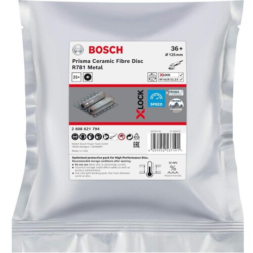 Bosch X-LOCK fiber disk R781, 125 mm G36 pakovanje od 25 kom. - 2608621794 Cene
