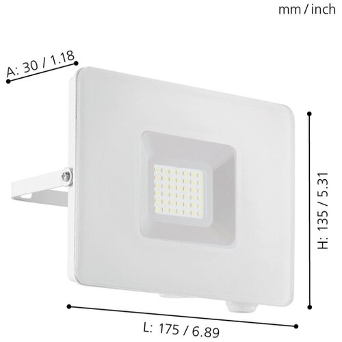 Eglo Faedo 3 vanjska/reflektor, led, 30w, bijela Slike