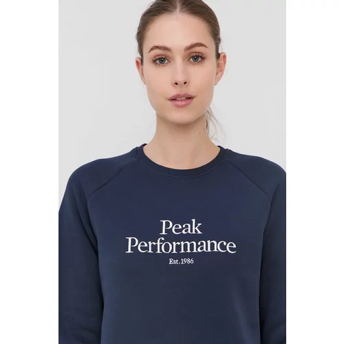 Peak Performance Bluza ženska, mornarsko modra barva,