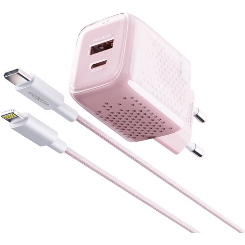  Kućni punjač Moxom MX-HC206 18W FAST PD 20W Type C na lightning pink Cene
