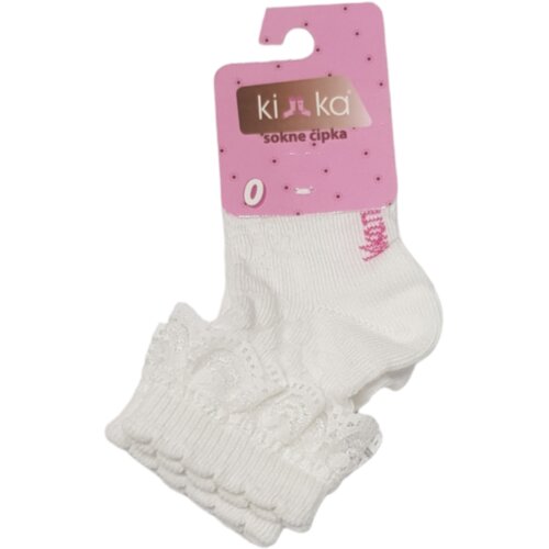 Kika Čarape sa čipkom za bebe, Bela Cene