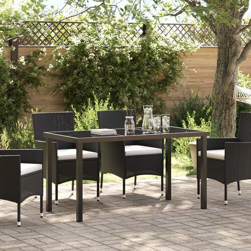 vidaXL Vrtni stol Crna 140x80x73 cm Staklo otpornog na udarce Cijene