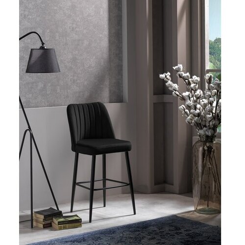 Hanah home Set barskih stolica, 2 komada, Crni Cene
