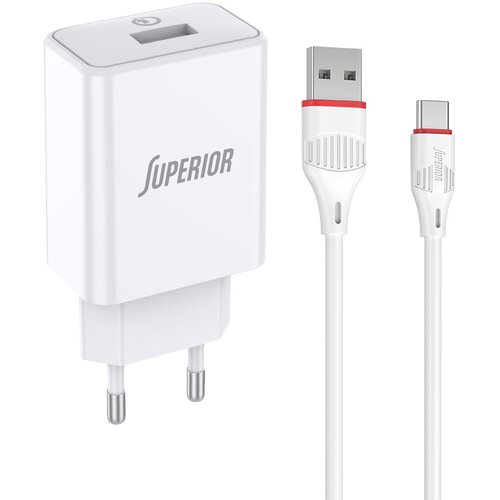  Kucni punjac Superior SU-P101 Fast QC3.0 18W 3A Type C beli Cene