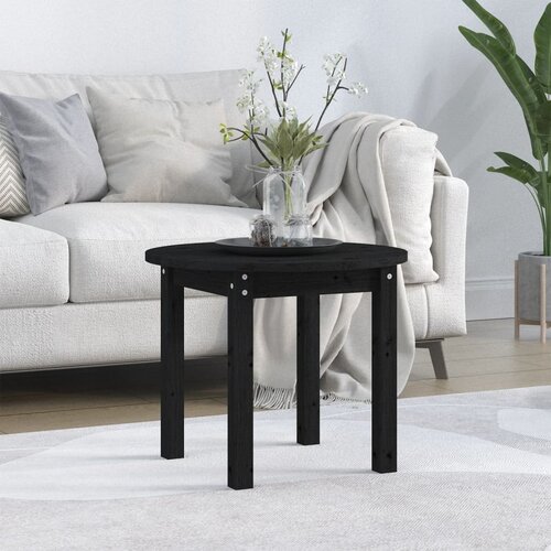 vidaXL Stolić za kavu crni Ø 55x45 cm od masivne borovine Cijene