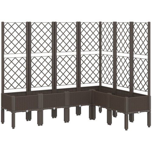  Vrtna sadilica s re&amp;scaron;etkom smeđa 160 x 120 x 142 cm PP Slike