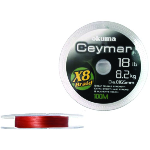 Sufix struna okuma ceymar x8, 0.128 mm, 100 m, crveno Slike