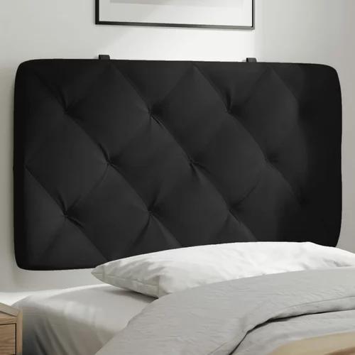 Jastuk za uzglavlje crni 80 cm baršunasti
