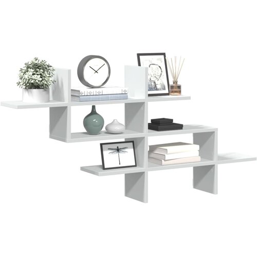  Zidna polica bijela 124,5x18x60,5 cm od konstruiranog drva Cijene